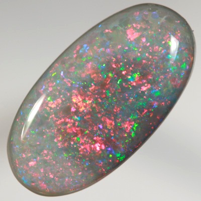 SOLID SEMI BLACK OPAL Bright, sparkly red and green